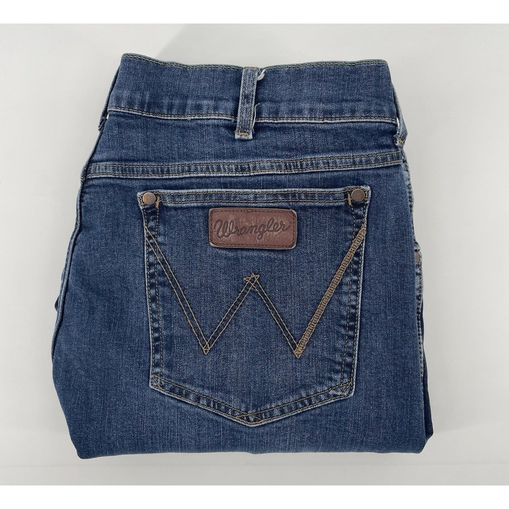 Wrangler Retro Jeans Mens 38x30(29) Blue Slim Straight Cowboy Western Workwear
